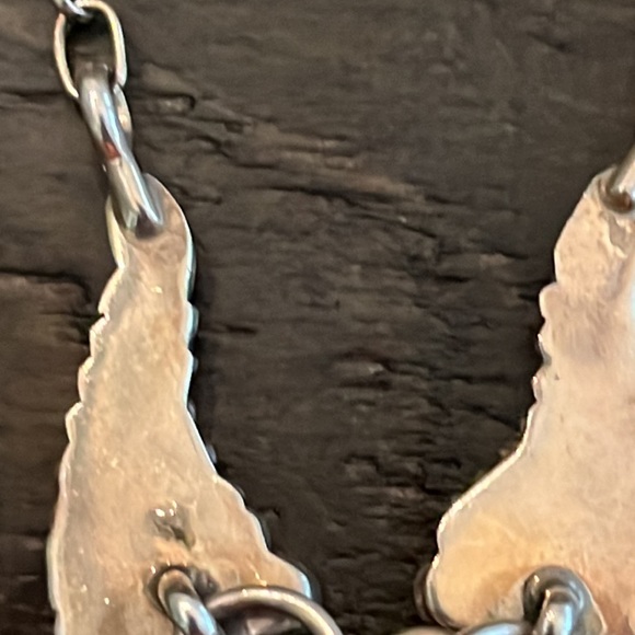 Vintage & Unique Native Sterling & Onyx Feather Necklace - Picture 7 of 8